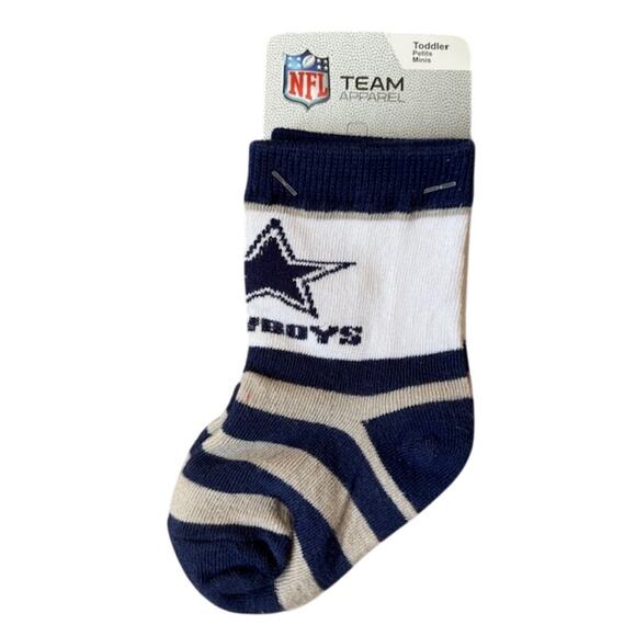 NWT Dallas Cowboys Football Navy & Tan & white Toddler 3-8 Socks - Picture 1 of 2